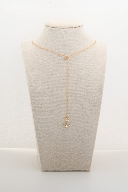 Port-Miou Necklace - 14K Gold filled Anchor pendant